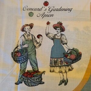 Vintage Concord Fabrics Apron Easy Sew Project, Pre-Printed, Pockets & Ties